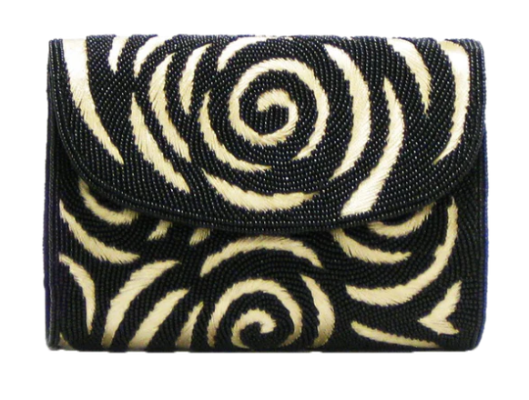 Handmade Beaded Clutch Gold Embroidery