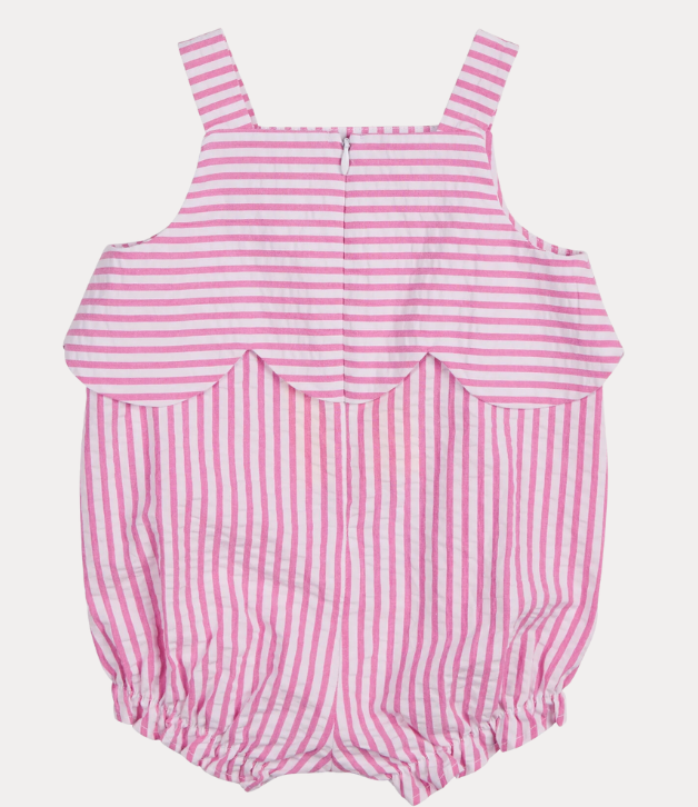 Florence Eiseman Seersucker Romper With Fruit