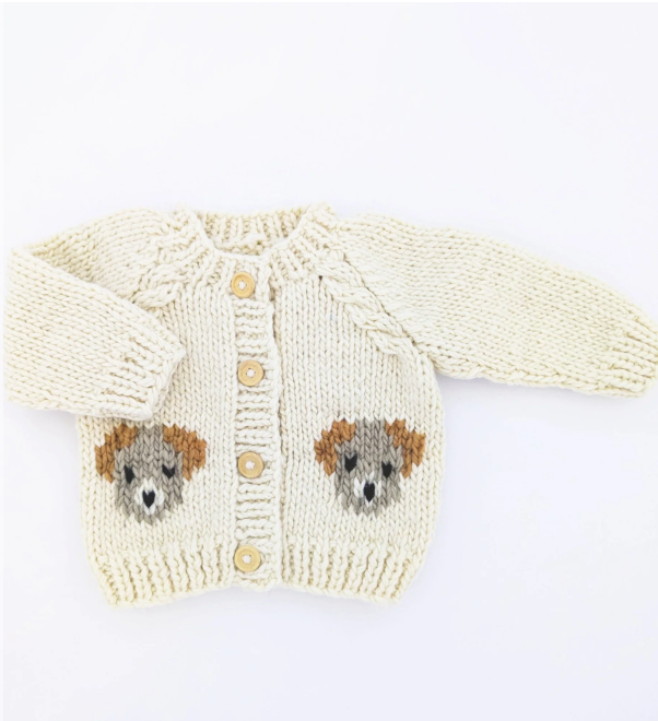 Puppy Cardigan Sweater