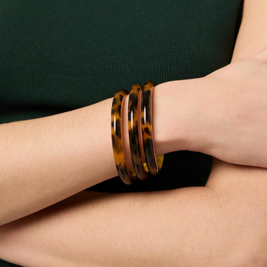 Julie Vos: Statement Bangle - Madison - TORT