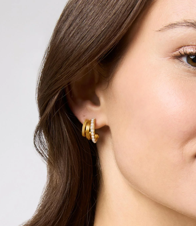 Julie Vos Hydra Triple Hoop in Turqoise