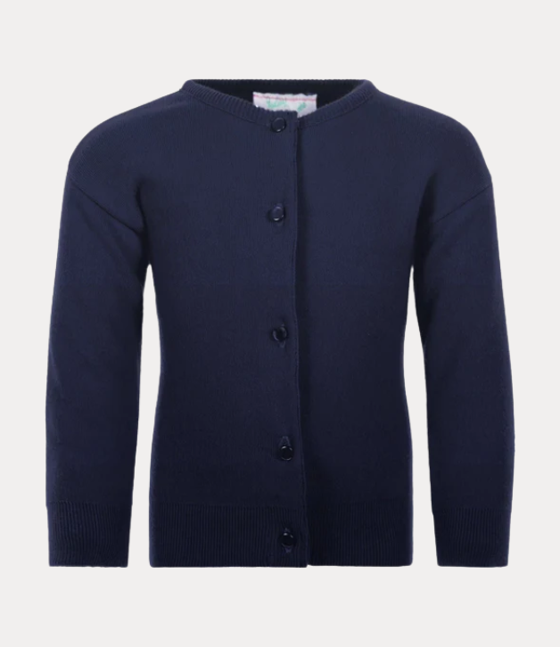 Julius Berger Cotton Cashmere Cardigan in Navy