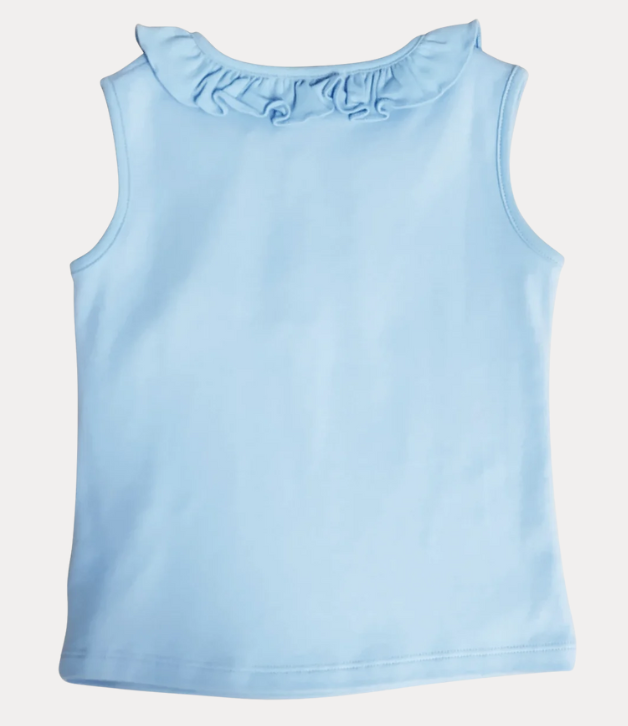 Marco & Lizzy Blue Girl's Pima Top