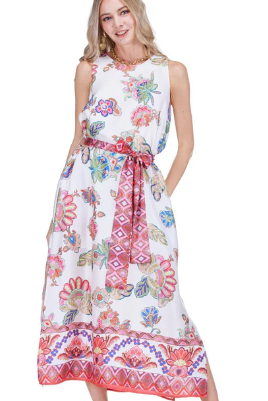 Jade 50" Column Dress in Briar Bloom