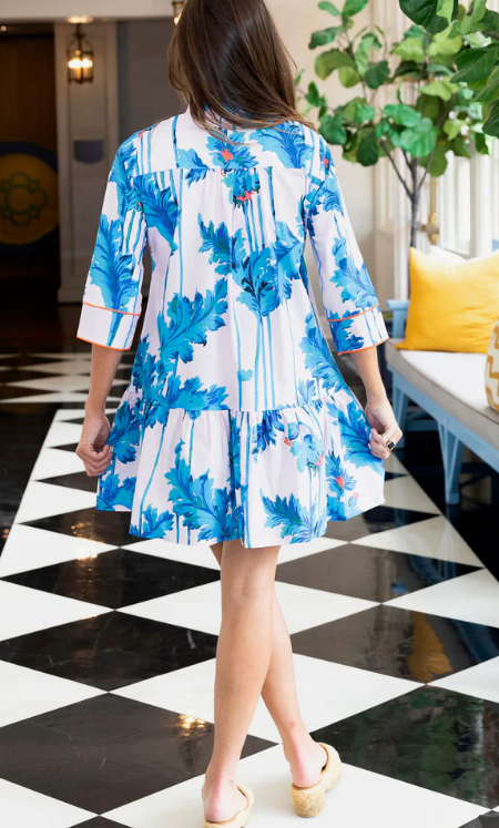 House of MBR Pippa Dress Short in Blue Regency