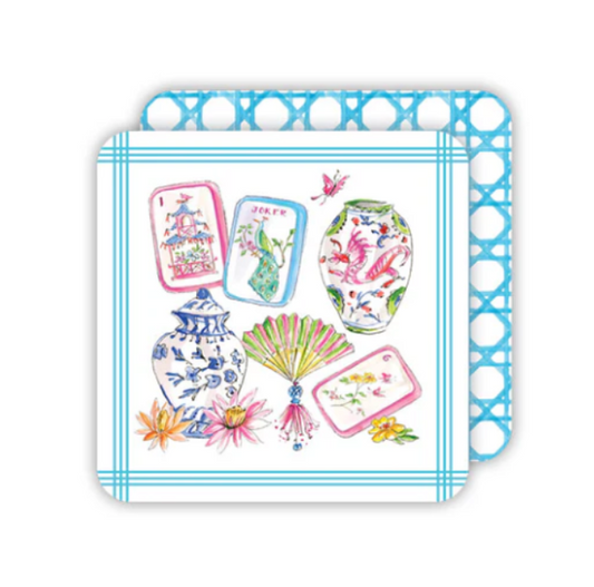 Rosanne Beck: Coaster -  Mahjong Icons Pots Fan