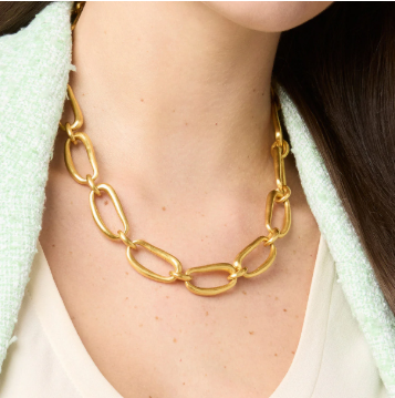 Julie Vos: Link Necklace - Wave - GLD