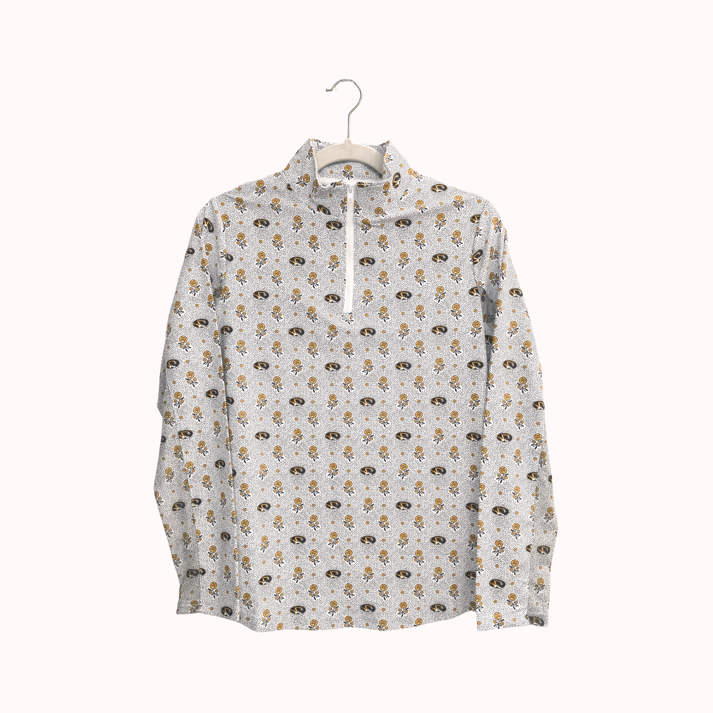 Smith & Quinn Ava Ruffle Quarter Zip in Missouri Dot Floral