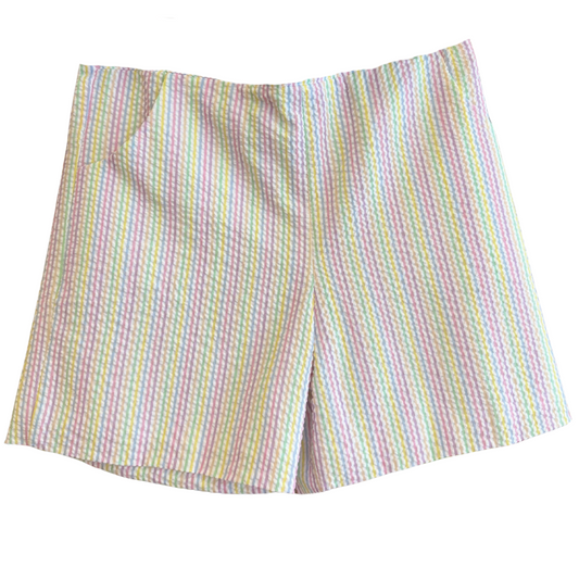 Robert Shorts in Pastel Stripe Seersucker