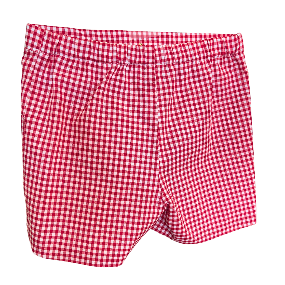 Logan Shorts in Red Gingham