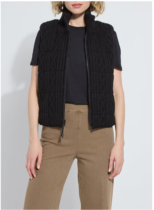 Lysse:  Reversible Puffer Sweater Vest - Prudence