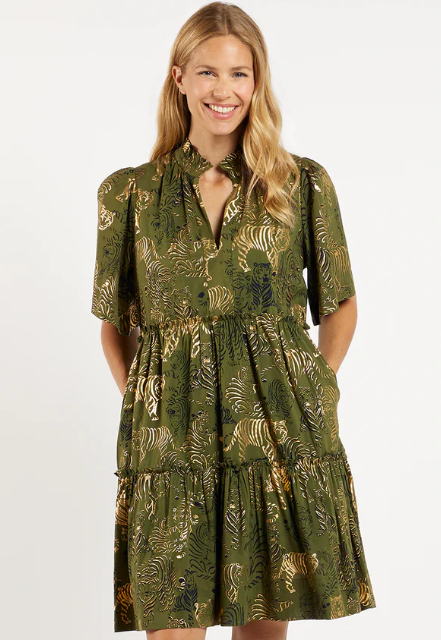 Jude Connally Shirley Dress Tiger Safari