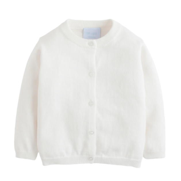 Little English: Essential Cardigan - White (All Sizes)