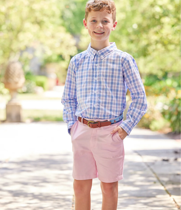 Little English: Classic Short in Light Pink Twill | ORG $52