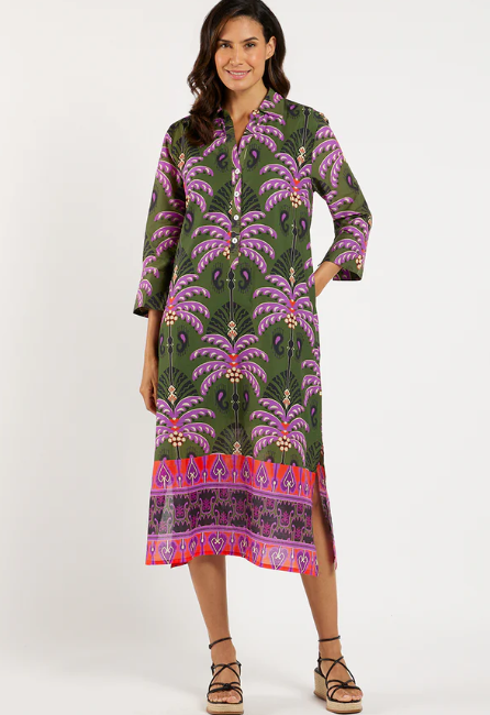 Jude Connally Kallan Dress Frond Loden