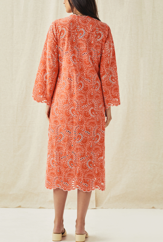 Cartolina Blanca Caftan in Cayenne Pepper