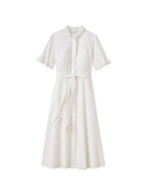 Cartolina Aria Midi Dress in Soft White