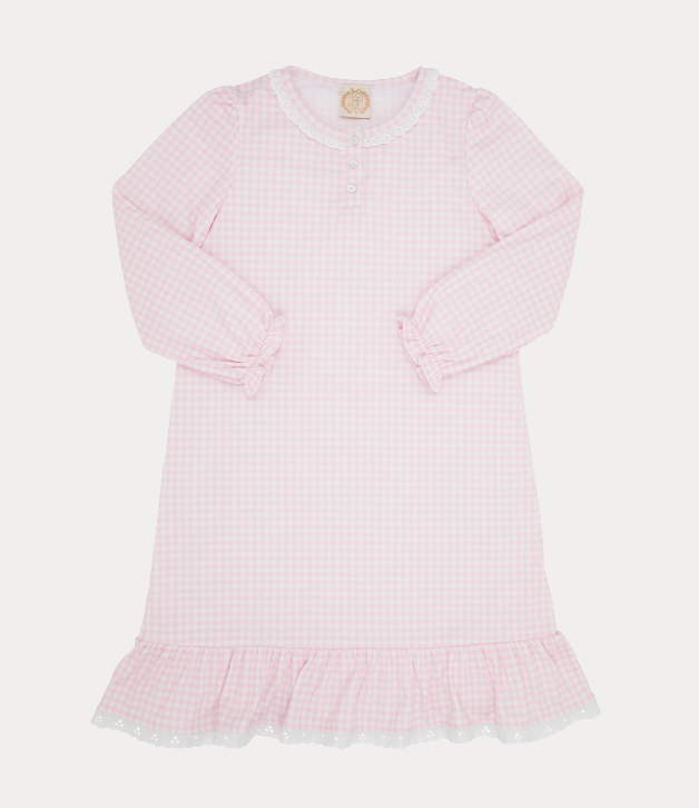 TBBC Marnie Morning Gown in Palm Beach Pink Gingham