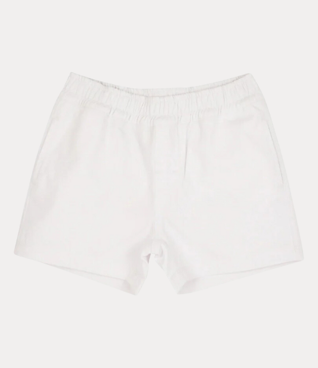 TBBC Sheffield Shorts in Worth Avenue White with Multicolor Stork