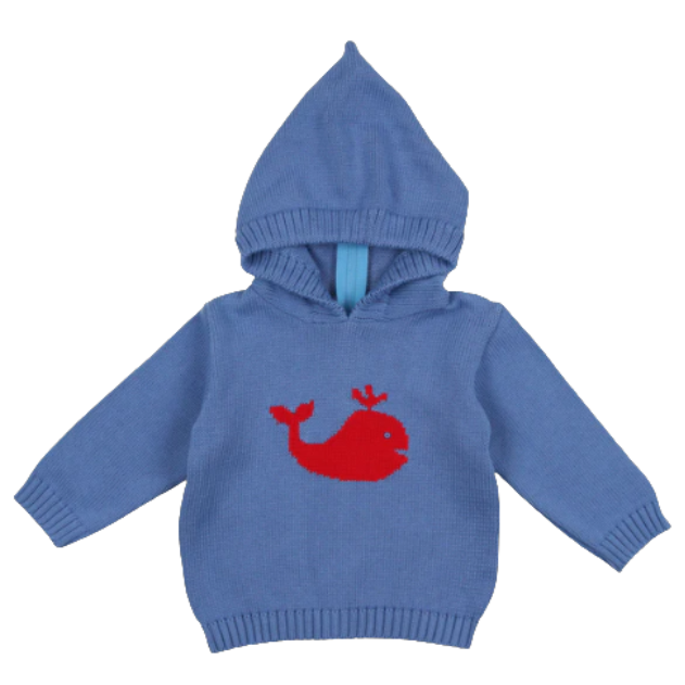 Imageware: Unisex Hooded Whale Sweater (BLU or WHT)