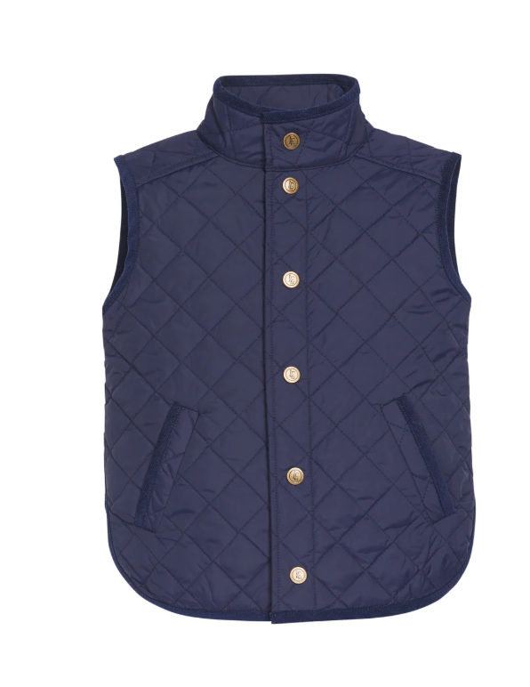 Little English: Classic Quilted Vest - NVY