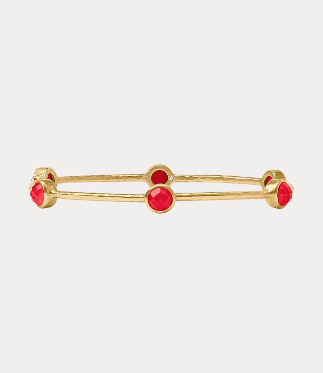 Julie Vos Milano Luxe Bangle in Strawberry