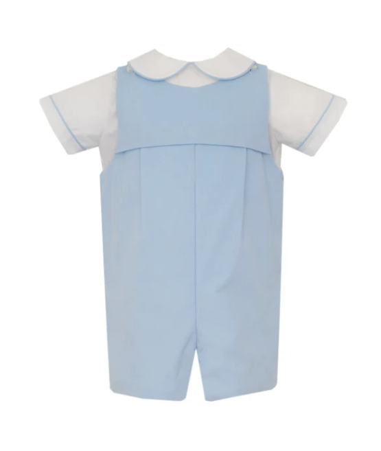 Petit Bebe Corduroy Short Jon Jon with White Shirt