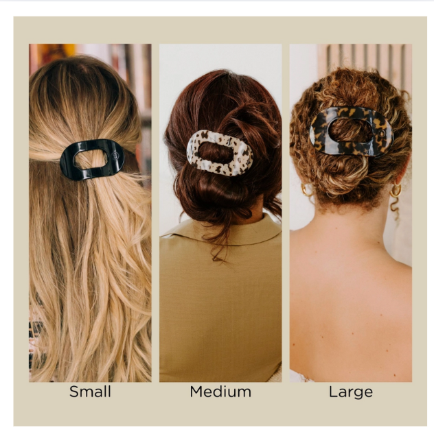 Teleties: Round Flat Hair Clip - Blonde Tort (Sizes Available)