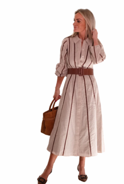 Sail To Sable: Belted Shirt Dress
