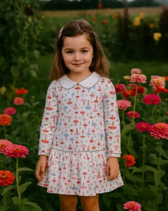 Marco & Lizzy: Mushroom Drop Waist Dress