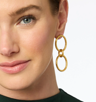 Julie Vos: Duo Link Earring - Catalina  - GLD
