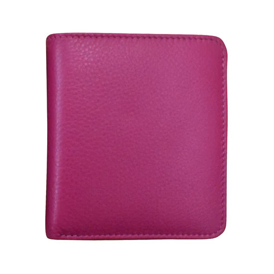 ili New York Two Tone Mini Bi-Fold Wallet in Orchid and Green