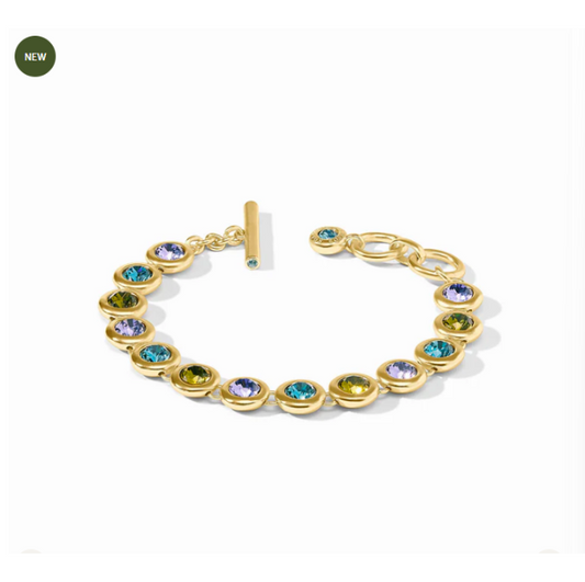 Julie Vos: Tennis Bracelet -  Rainbow - Blue Twilight