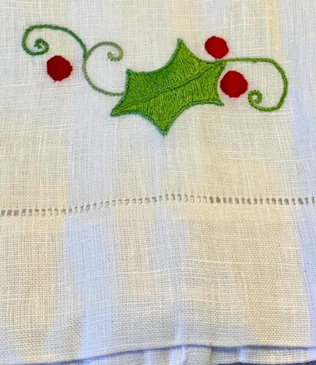 Maison d'Haiti Tea Towel - Holly Leaf