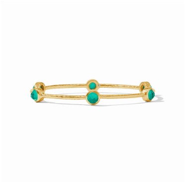 Julie Vos: Luxe Bangle Milano - GLD/GRN -M