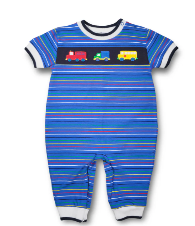 Florence Eiseman: Stripe Knit Longall With Vehicles