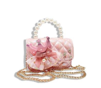 Doe a Dear: Crown Applique Shiny Quilted Purse