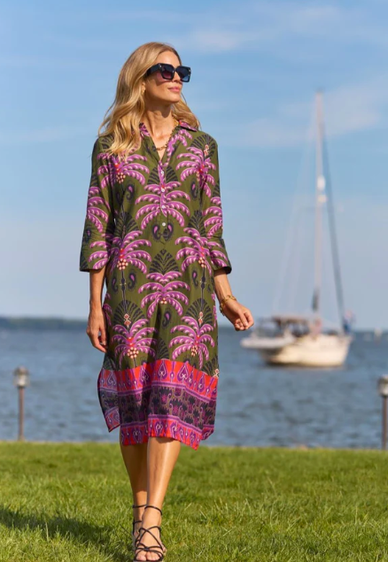 Jude Connally Kallan Dress Frond Loden