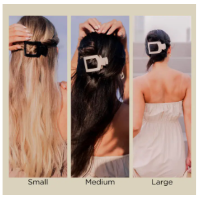 Teleties: Flat Rectangle Hair Clip (Sizes Available)