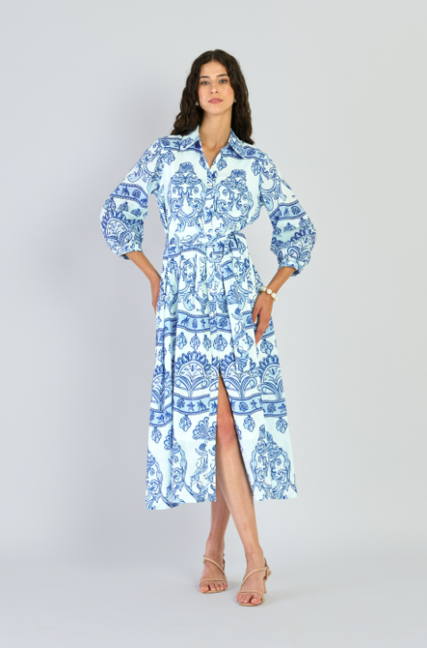 Beyond by VERA Brie Dress in Fontana Aqua