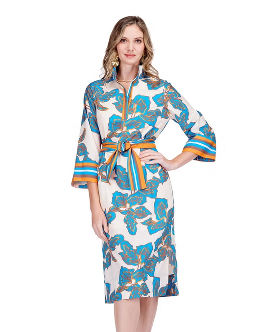 Jade: Bold Riviera Band Collar Dress