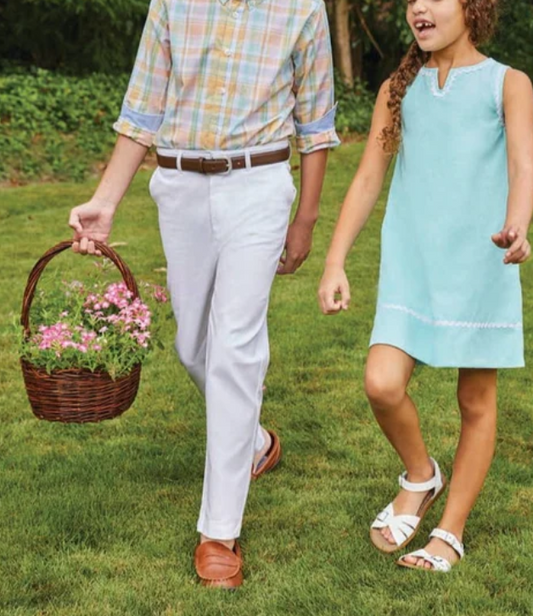 Little English Classic Pant in White Twill