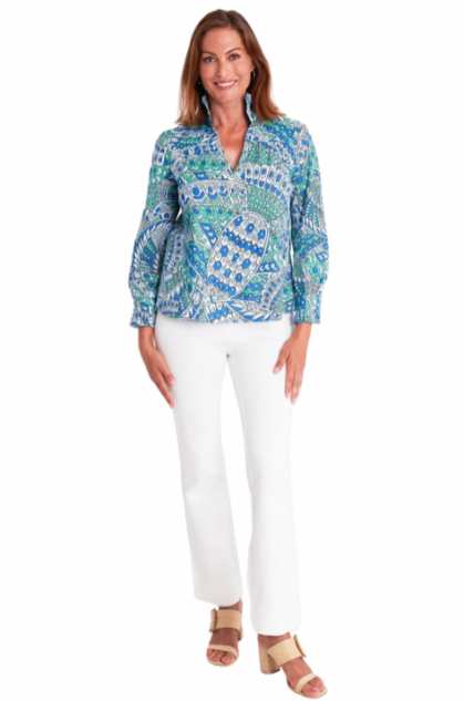 CK Bradley: Aspen Blouse in Falcon Tides