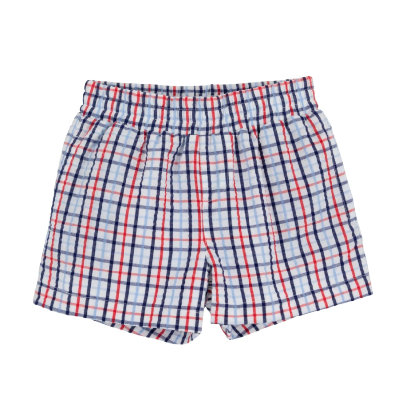 The Beaufort Bonnet Company Sheffield Shorts Seersucker in Pierce Mill Plaid