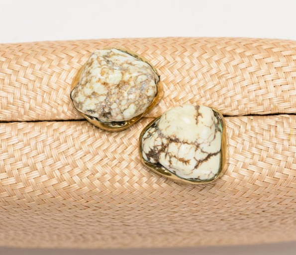 Kayu Jen Clutch in Blush with White Stone