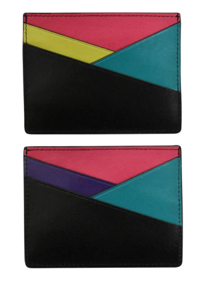 ili New York Asymmetric Card Case in Black Brights