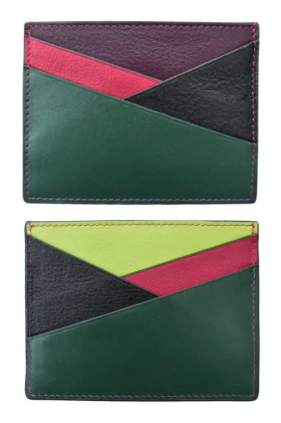ili New York Asymmetric Card Case in Forest