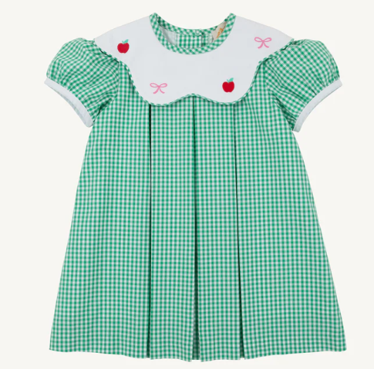 The Beaufort Bonnet Company Frenchy Frock in Gibson Island Green Mini Gingham