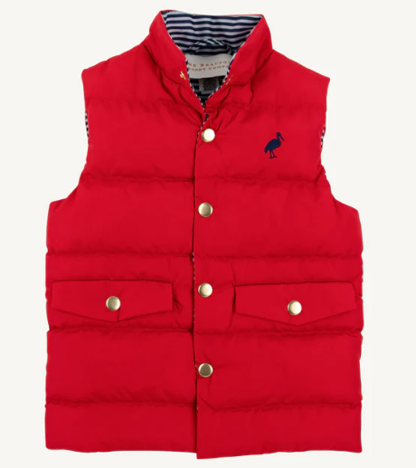 The Beaufort Bonnet Company Vaughn Vest in Richmond Red