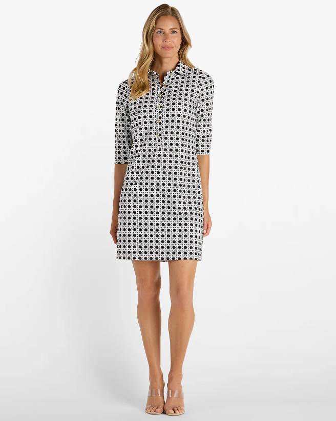 Jude Connally Susanna Dress in Petite Rattan Black